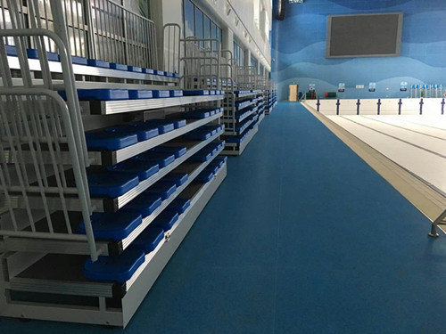 揚中市奧體中心游泳館體育館看臺座椅安裝完畢