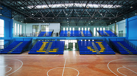 荊州市靈均中學伸縮看臺座椅 荊州市靈均中學伸縮看臺座椅